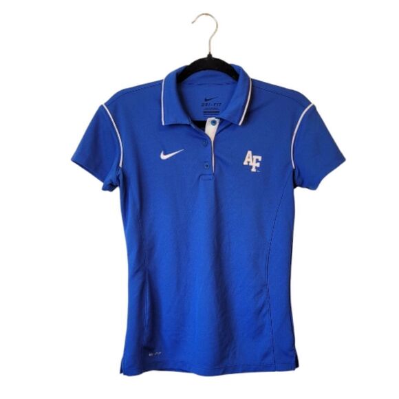Nike Dri-Fit Blue Air Force Embroidered Logo Polo Shirt - Picture 1 of 6
